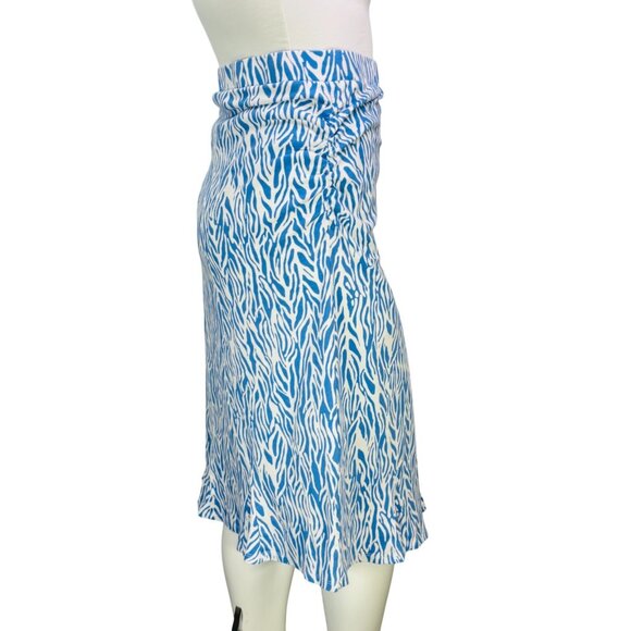 DVF Diane Von Furstenberg X Target A-Line Sea Twig Blue Skirt Plus Size 3X - Picture 5 of 10